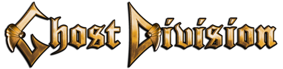 Ghost Division gold logo with transparent background